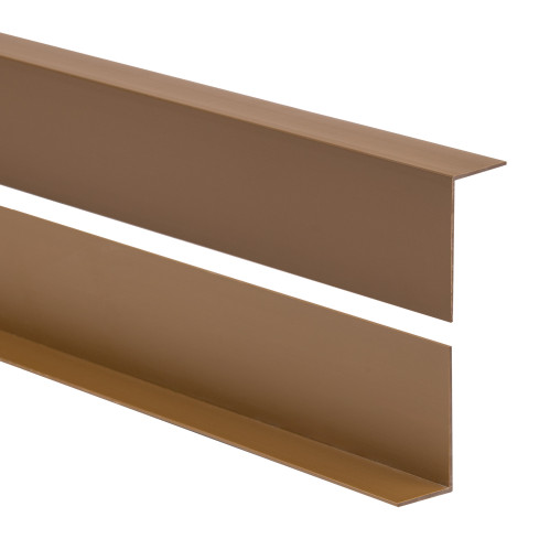 Perfil angular de PVC, bronce ángulo rígido, perfil decorativo en forma de L, protección de bordes KTN