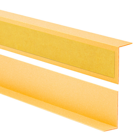 Perfil angular de PVC rigido, oro autoadhesivo, ángulo rígido, perfil decorativo en forma de L, con adhesivo en el lado exterior