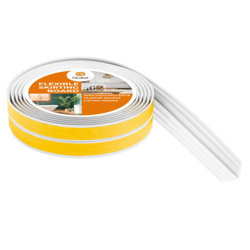 Anti-slip, protective, security PVC strip 40mm, LAP2 white, 5m