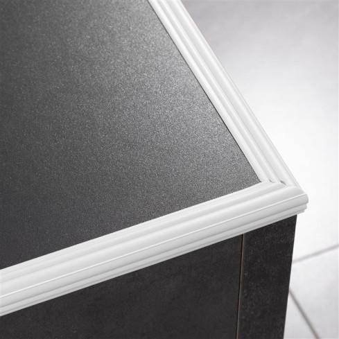 Anti-slip, protective, security PVC strip 40mm, LAP2 white, 5m