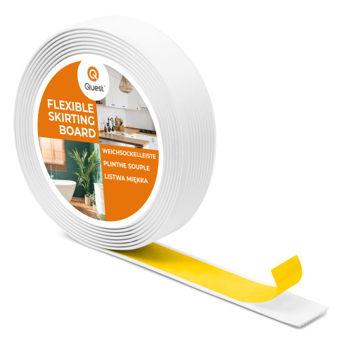 Self-adhesive PVC anti-slip strip, grooved, LAP3, 35mm, 5m, white