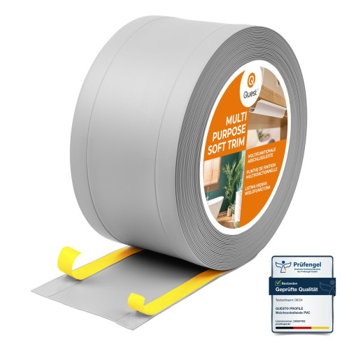 Multifunctionele PVC lijst 6in1 – zelfklevende afwerkingspaneel, grijs