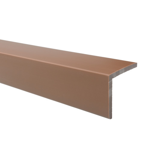PVC wandprofiel – hoekstrip voor wanden, onderdeel van trapsysteem, LZ, bruin