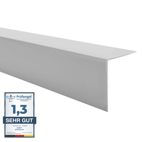 Perfil angular de PVC, gris ángulo rígido, perfil decorativo en forma de L, protección de bordes KT