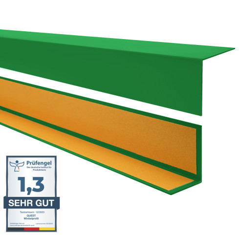 Perfil angular de PVC rigido, hierba autoadhesivo, ángulo rígido, perfil decorativo en forma de L, protección de bordes KTK