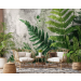 PHOTO PAPROFLES GREEN CONCRETE LEAVES FOR SITTING ROOM Wallpaper 400x280