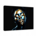 FACE OF WOMAN ABSTRACT GOLDEN MODERN IMAGE ON WALL PLATE 60x40