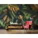MONSTER LEAVES GOLDEN GREEN PHOTOPAPET FOR THE SITTING ROOM LIVING ROOM Wallpaper 300x210