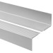 Perfil de escada de PVC 40x60 mm, biqueira de escada antiderrapante, RDD, cinzento, 150 cm