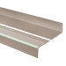 Perfil de escada de PVC 40x40 mm, biqueira de escada antiderrapante, RDFL, bege, 150 cm