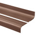 Perfil de escada de PVC 40x42 mm, biqueira de escada antiderrapante, RDT, castanho, 150 cm