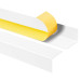 Perfil de escada de PVC 50x42 mm, biqueira de escada autoadesiva antiderrapante, RGP, branco