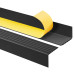 Perfil de escada de PVC 50x42 mm, biqueira de escada autoadesiva antiderrapante, RGP, preto