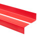 Perfil de escada de PVC 50x42 mm, biqueira de escada antiderrapante, RGP, Vermelho, 150 cm