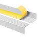 Perfil de escada de PVC 50x42 mm, biqueira de escada autoadesiva antiderrapante, RGP, cinzento claro