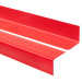 Perfil da escada de segurança 52x40mm, aviso de biqueira de PVC antiderrapante, RGP-O, Vermelho