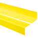 Perfil da escada de segurança 52x40mm, aviso de biqueira de PVC antiderrapante, RGP-O, amarelo