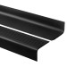 Perfil de escada de PVC 70x40 mm, biqueira de escada antiderrapante, RGPD, preto, 150 cm