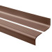 Perfil de escada de PVC 52x40 mm, biqueira de escada antiderrapante, RGPT, castanho, 150 cm