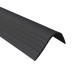 Perfil antideslizante para escaleras PVC, 52x40 mm perfil peldaño escalera RGPT, negro, 150 cm