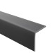 Hoekprofiel van zacht PVC, donkergrijs, hoekbeschermer, KM