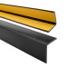 PVC kotni profil, samolepilna plastika, zaščita robov, črna