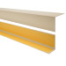 Perfil angular de PVC rigido autoadhesivo, ángulo rígido, perfil decorativo en forma de L, protección de bordes KTK, beige