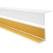 Uhlový profil z PVC, samolepiaca ochrana hrán, ochrana rohov, biely,