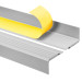 Perfil de escada de PVC 48x42 mm, biqueira de escada autoadesiva antiderrapante, PMW, cinzento