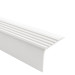 Perfil antideslizante para escaleras PVC, 50x42 mm perfil peldaño escalera RGP, blanco, 150 cm