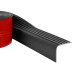 Perfil de PVC enrolável para escadas, autoadesivo 50x48mm, preto