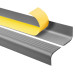Perfil de escada de PVC 52x40 mm, biqueira de escada autoadesiva antiderrapante, RGPT, cinzento escuro