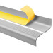 Perfil de escada de PVC 52x40 mm, biqueira de escada autoadesiva antiderrapante, RGPT, cinzento