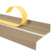 Antislip trapprofiel PVC beige, zelfklevend, trapneus profiel, ND