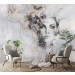 FEMALE FACE GOLD MARMUR PHOTOPAPET FOR SINGLE ROOM LIVING ROOM Wallpaper 300x210