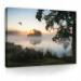 Image On Canvas LAKE NATURE View Mist 120x80