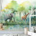 stenska stenska poslikava za otroke gozdne živali džungelske živali safari stenska stenska poslikava 150x105