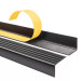 Anti-slip self-adhesive stair profile, 40x25, black and silver