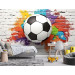Papel de parede fotográfico Football 3D GRAFFITI para rapazes Papel de parede juvenil 150x105