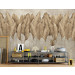 PHOTO wallpaper feather leaves 3D concrete for living room wallpaper 350x250