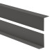 PVC-hjørneprofil, ulige, kantbeskyttelse, hjørnebeskyttelse, mørkegrå