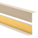 PVC uneven angle profile, self-adhesive edge protection, corner protection, beige
