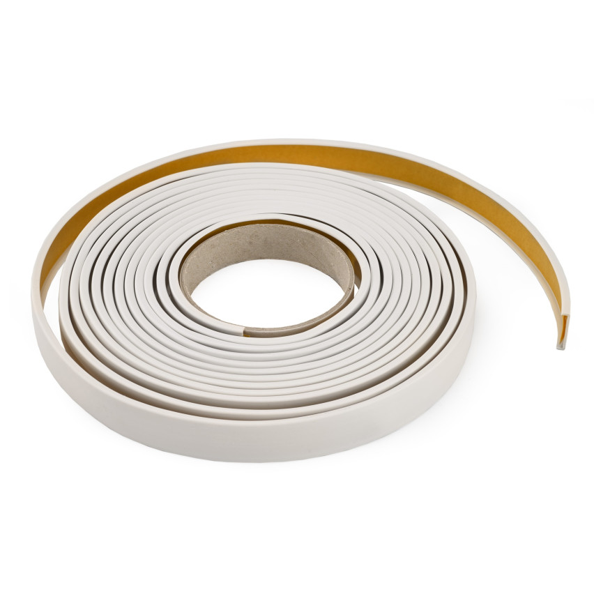 Furniture profile C 18 mm, white with adhesive tape, length 5m
