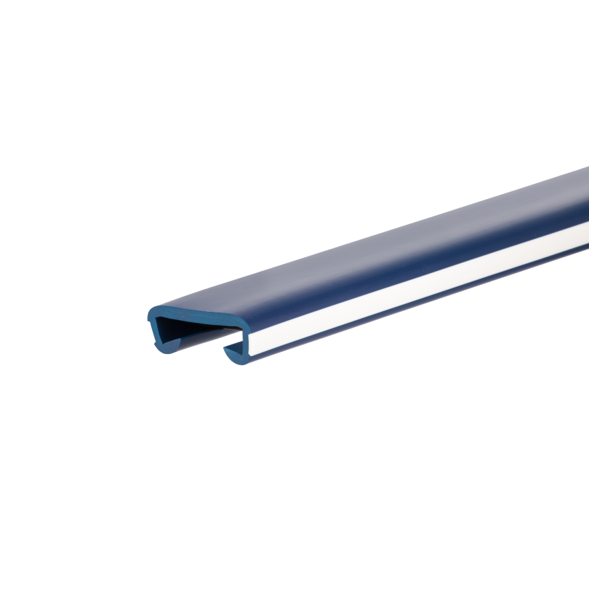PVC handrail LUX, railing, 40x8mm, navy blue/white, 1m