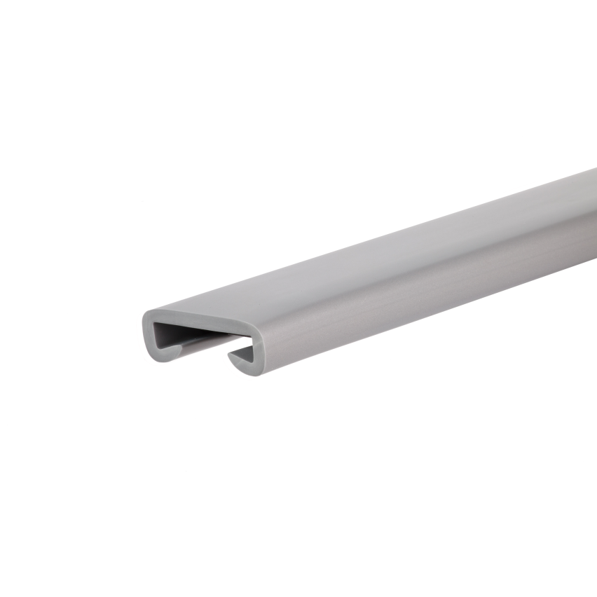 PVC handrail PREMIUM, railing 35x8mm grey, 1m