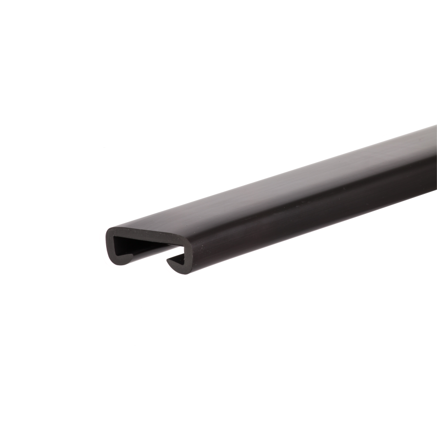 PVC handrail PREMIUM, railing 35x8mm, black,1m