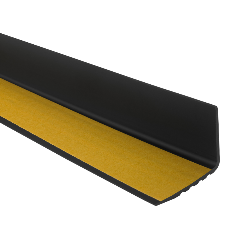 Protiskluzový schodový profil s lepidlem, varovný profil, 55x40mm, černá 