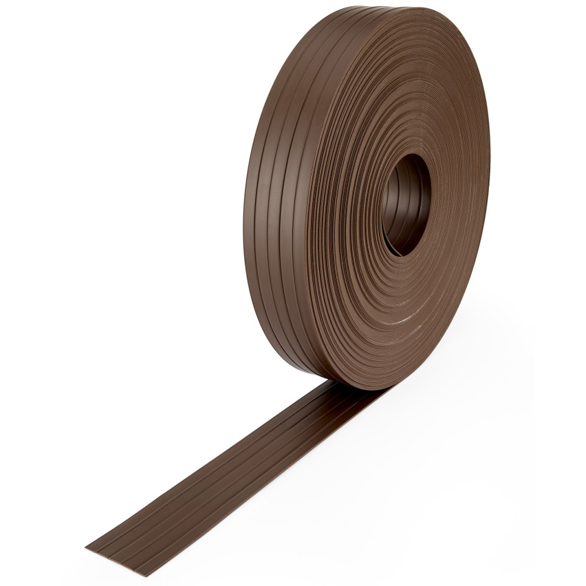 Hard PVC privacy strips privacy roll double picket fence garden fence strips height 4.75cm thickness: 1.5mm, Brown RAL 8017