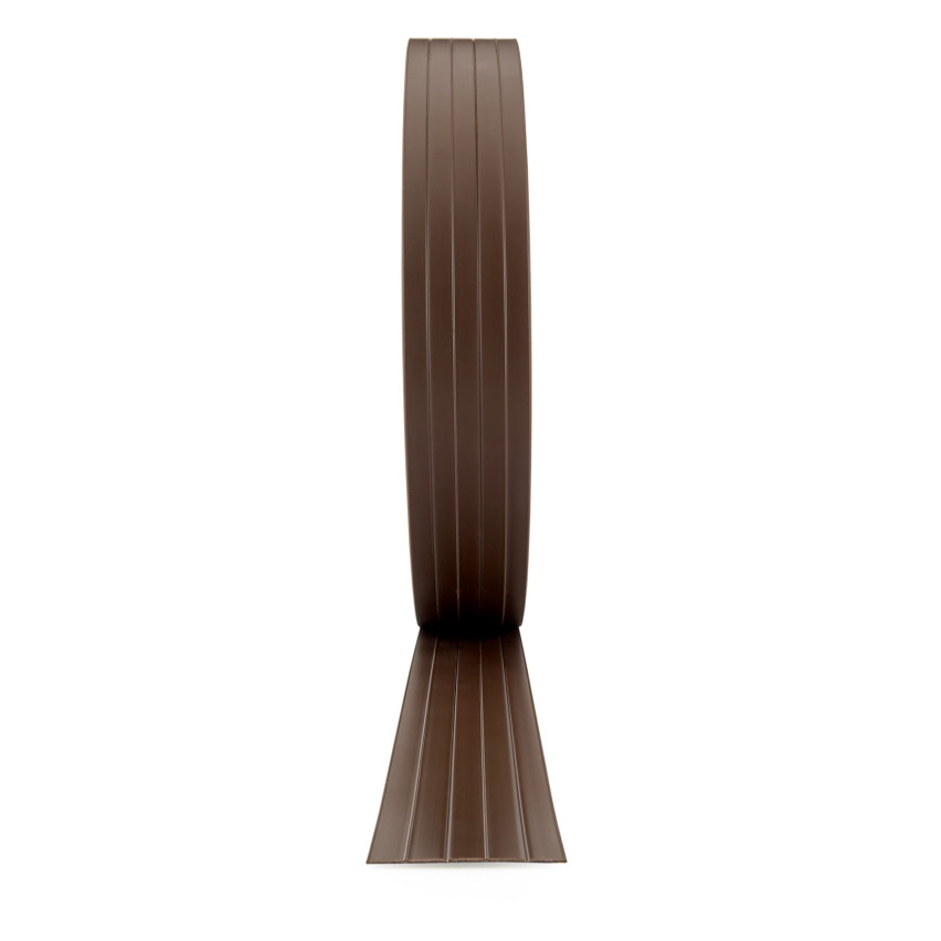 Hard PVC privacy strips privacy roll double picket fence garden fence strips height 4.75cm thickness: 1.5mm, Brown RAL 8017