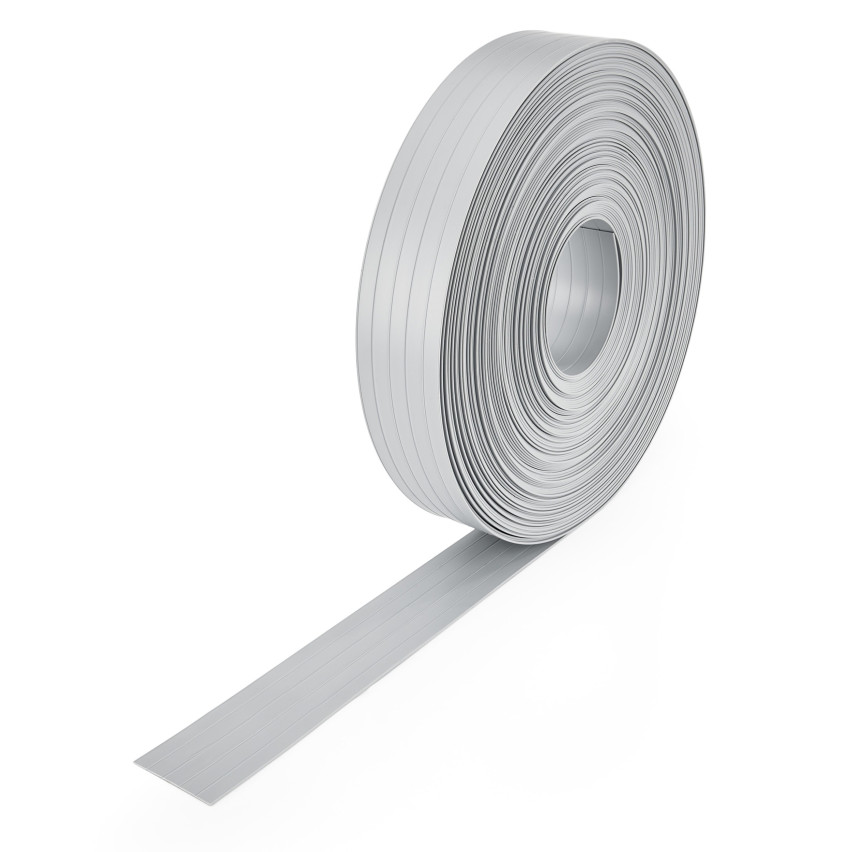 Stive PVC-strimler til privatlivsafskærmning Privatlivsafskærmningsrulle Dobbelt stakit Havehegnsstrimler Højde 4,75 cm Tykkelse: 1,5 mm, grå RAL7040